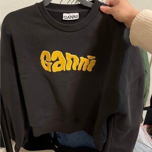 Ganni logo sweatshirt small